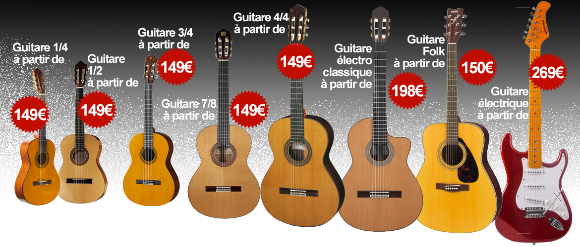 Gamme de guitares classique